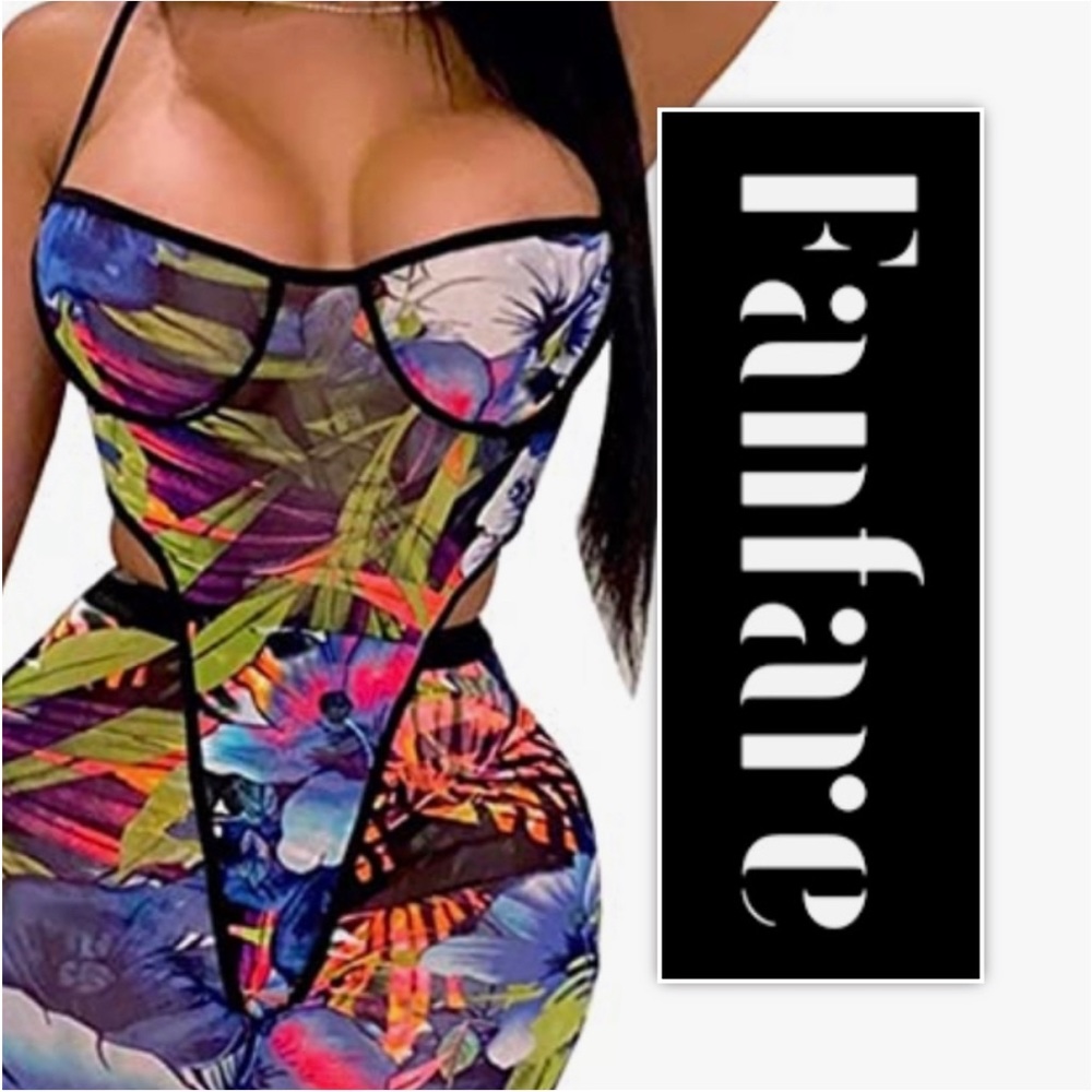 Fanfare Floral Bodycon Bodysuit